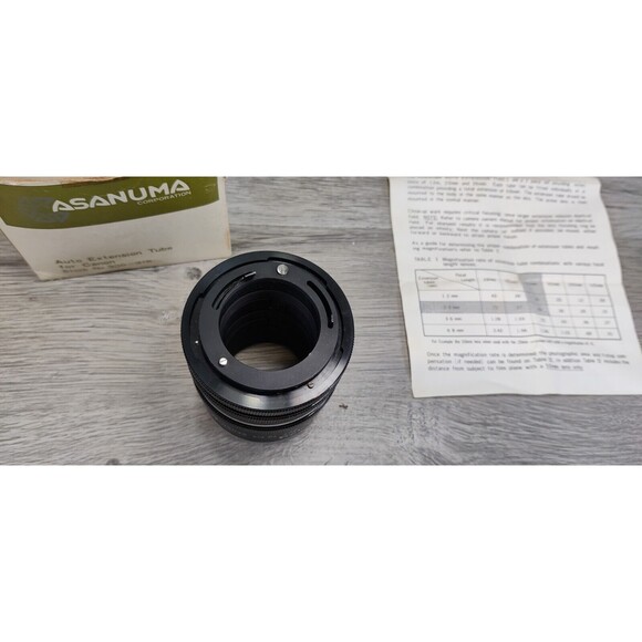 Asanuma Auto Extension Tube Tube Set To Fit Canon FD Mount - Picture 5 of 9